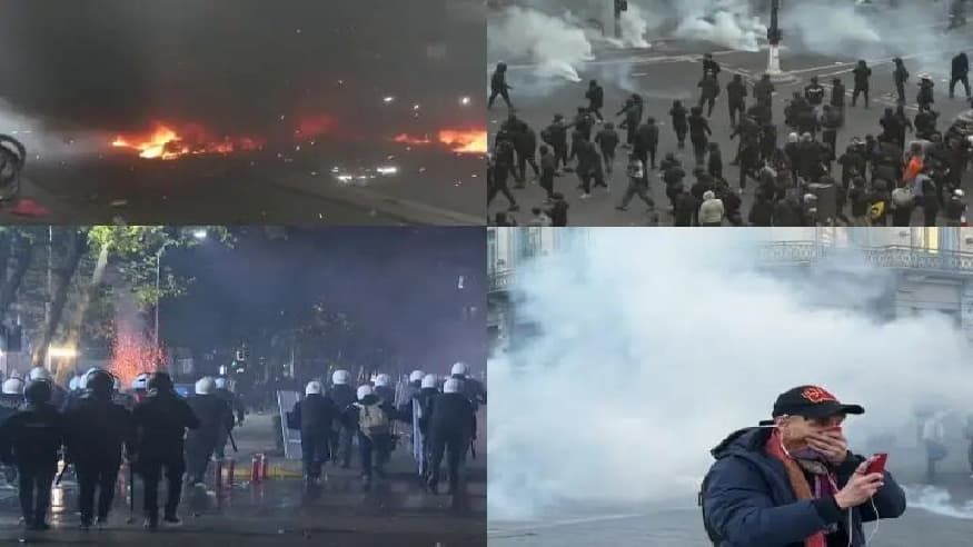 欧洲多国爆发示威活动 部分城市严重骚乱